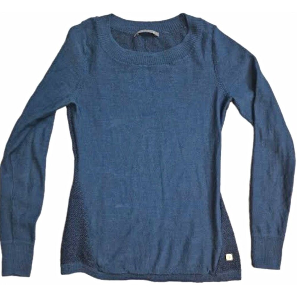 Smartwool 100% Merino Wool Scoop Neck Pullover Sweater Teal Blue Med Baselayer